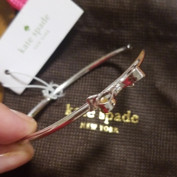 Kate Spade Silver "Love Notes" Hinged Bracelet - Picture 2 of 4